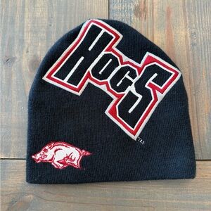 Vintage Starter Arkansas Razorbacks Hogs Cap Beanie Black Cuflass Toboggan